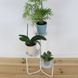 Door plant in white metal and marble