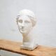Tête de femme vintage en plâtre