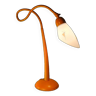 lampe acier peint orange 1960
