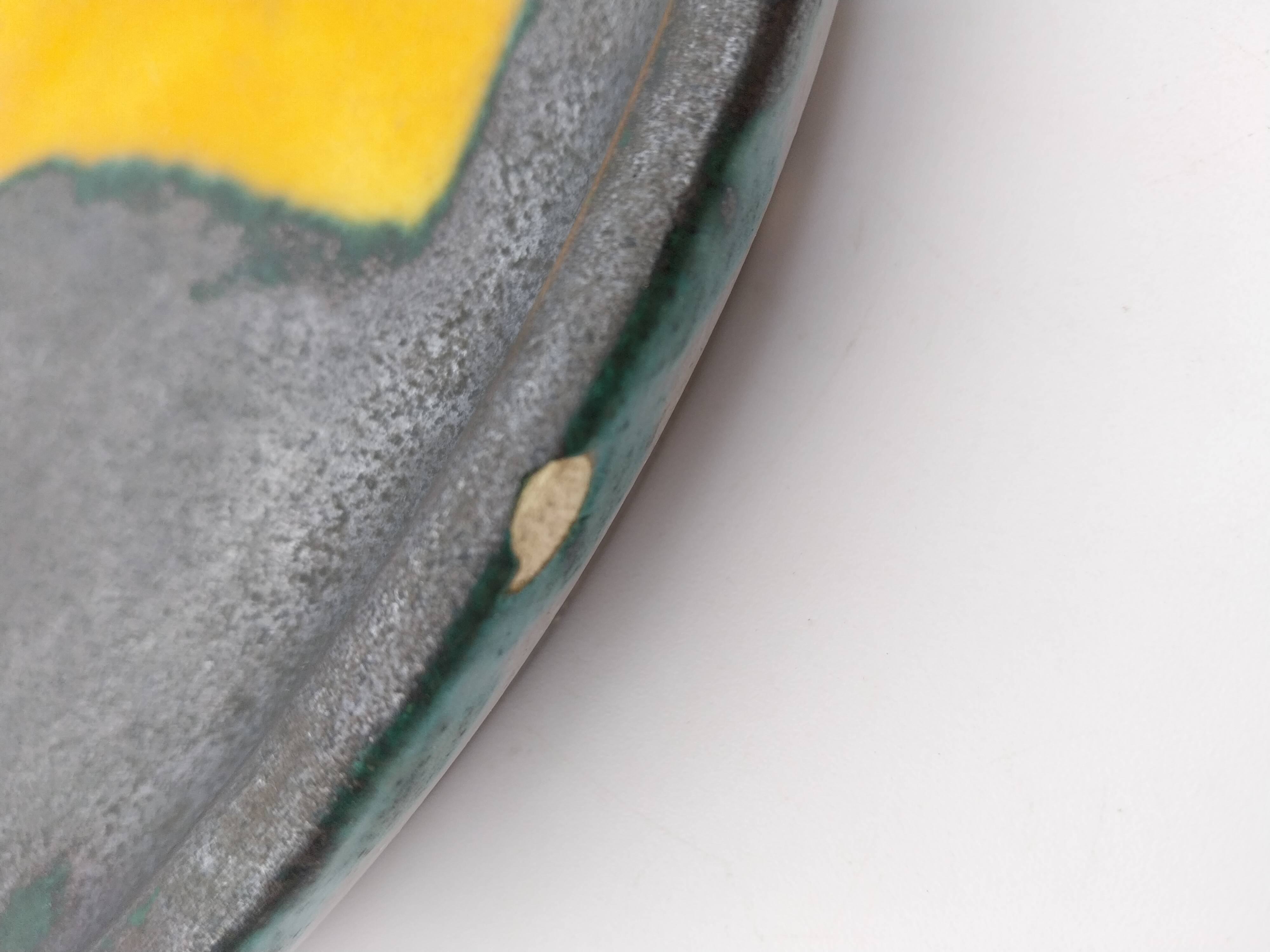 Ceramic dish signed Louis Dage