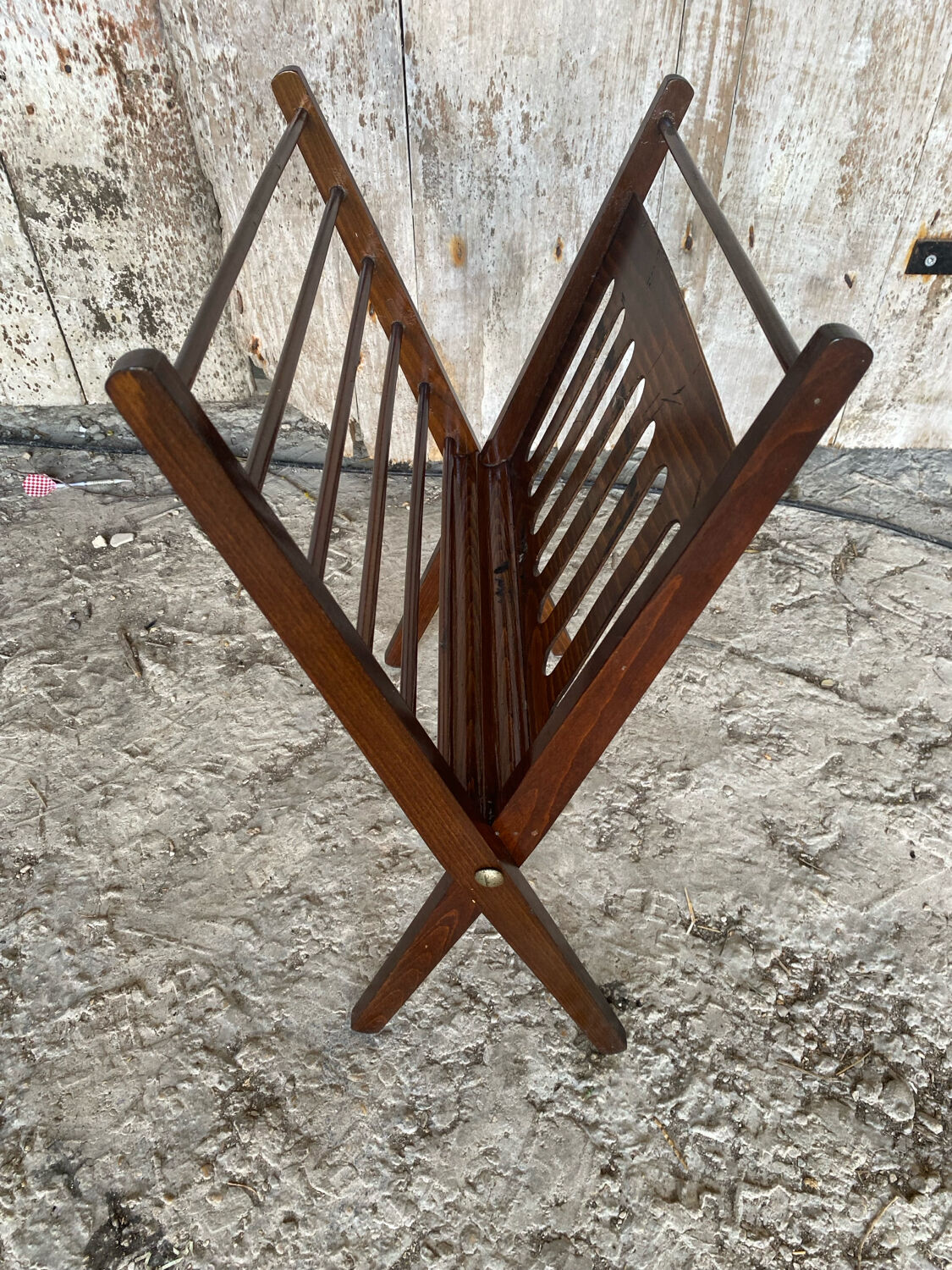 Scandinavian Folding Magazine Rack CEES BRAAKMAN for Pastoe Wood 1960s