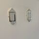 Pair of vintage wall lights, chrome-plated ABS and satin-finish Perspex, France, 1980