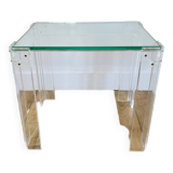 Plexi and glass end table