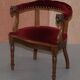 Antique Régence Bergère Armchair in Carved Oak with Lion Head Armrests