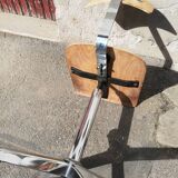 Chrome foot adjustable office chair