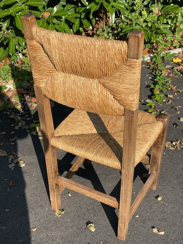 Suite of 6 mulched chairs from the 50s /60s. seat height 44 cm