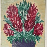 Tableau peinture bouquet de fleurs huile sur toile 
