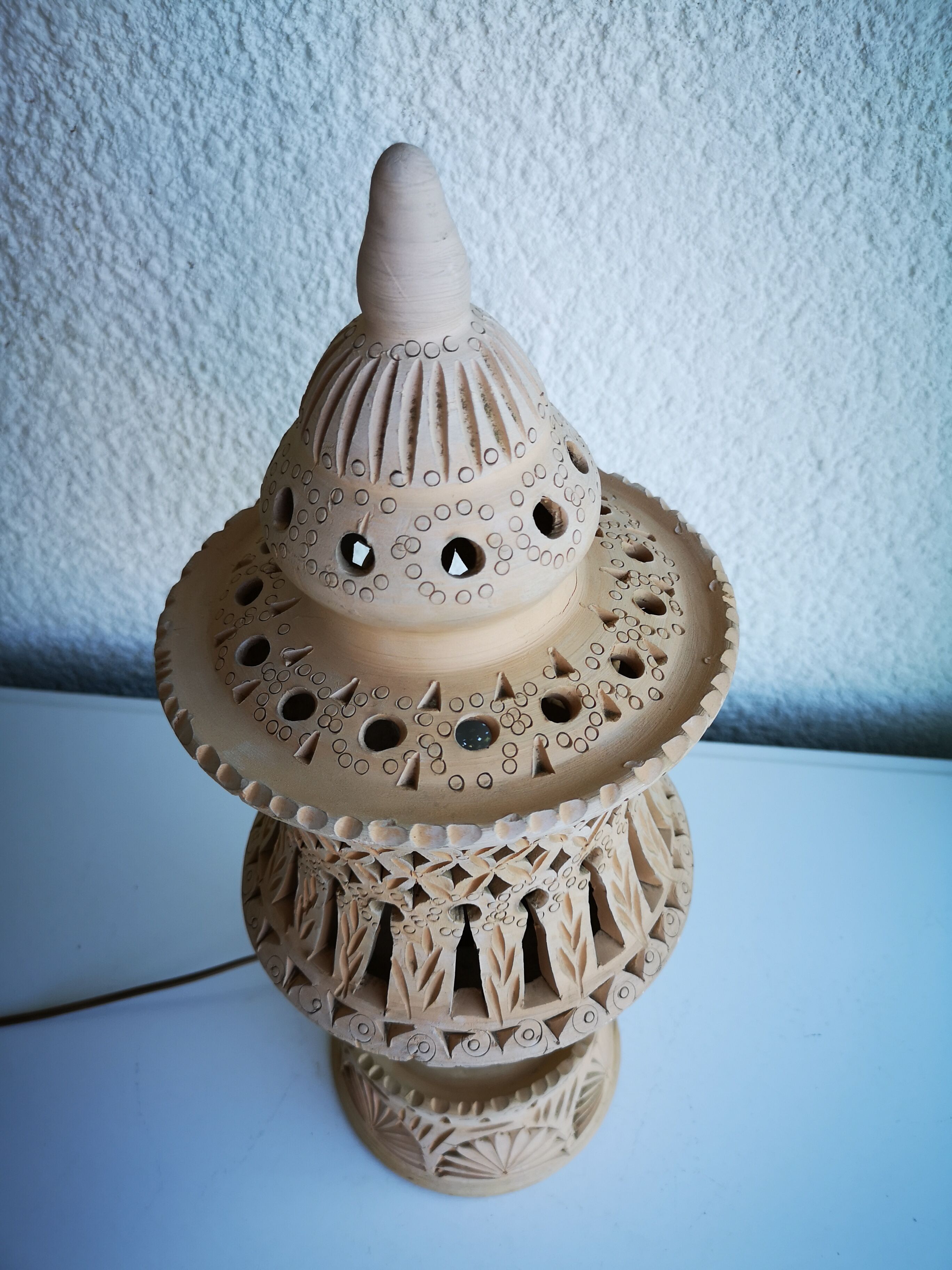 Terracotta photophore lamp