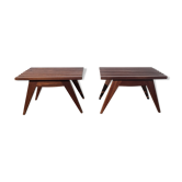 Pair of massive Reconstruction furniture mahogany side Tables