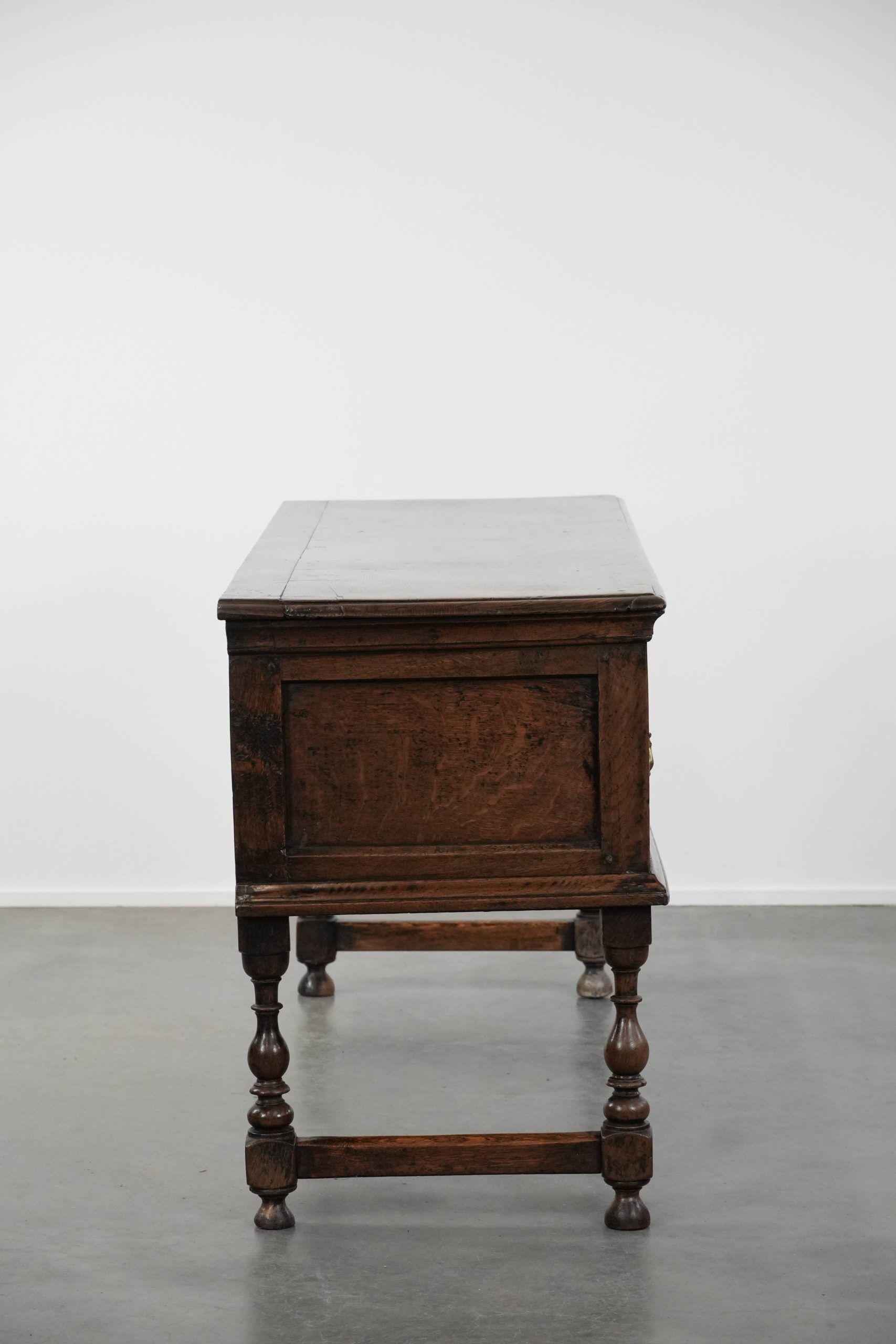 Antique English sideboard from the early 18th century made of oak