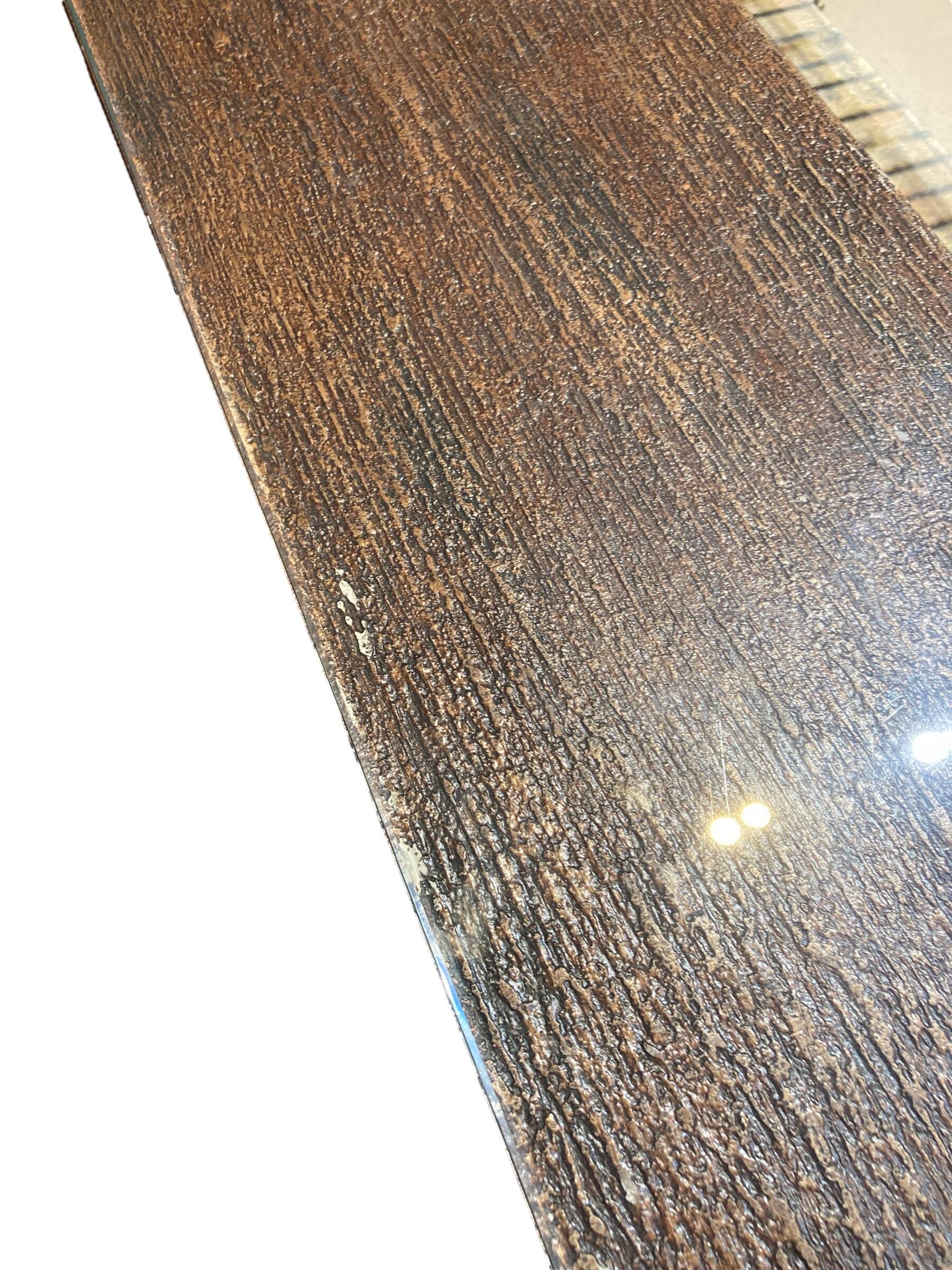 Metal coffee table with glass top