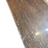 Metal coffee table with glass top