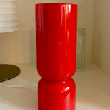 Lamp cylinder tube in vintage red glass