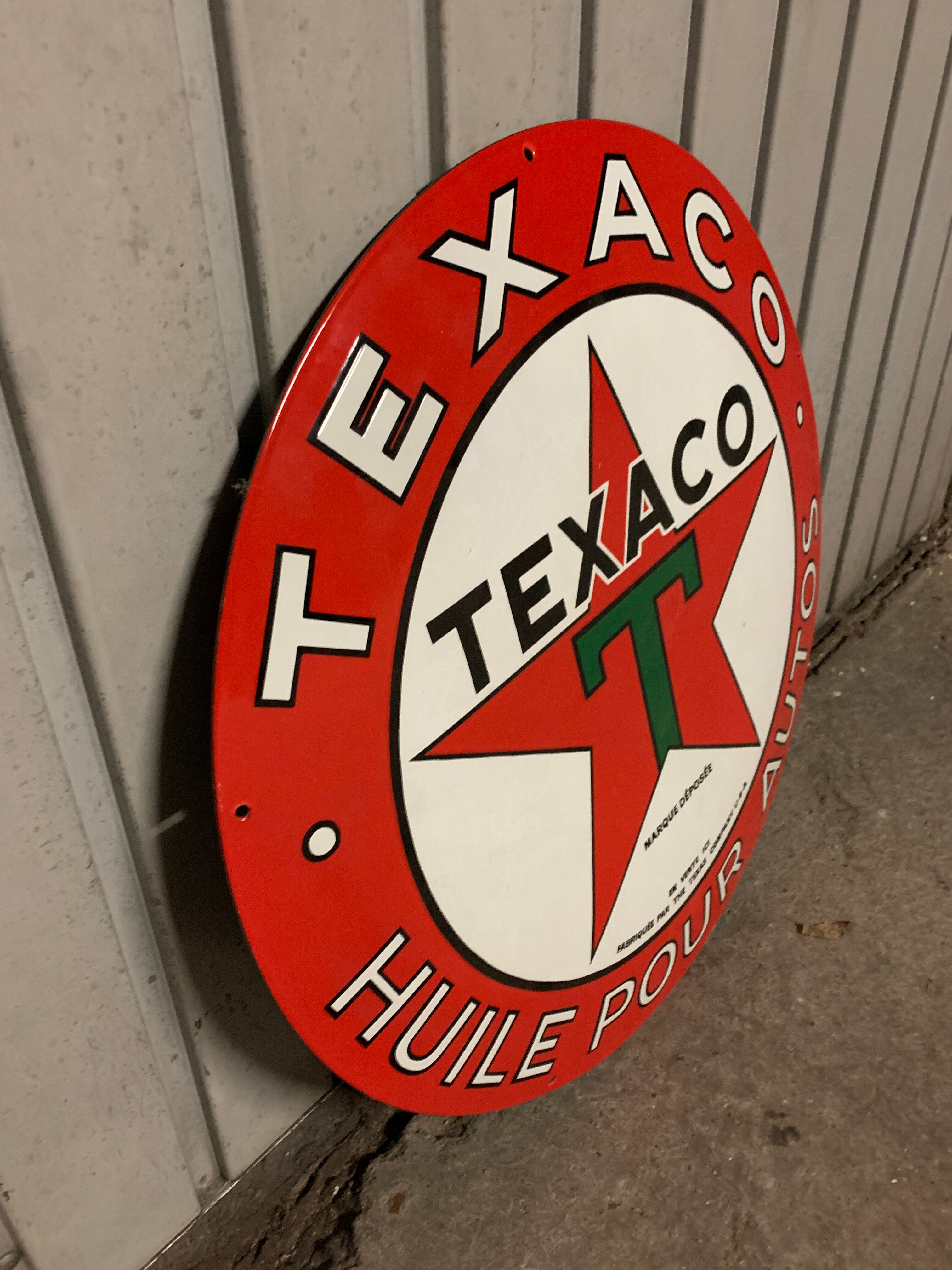 Texaco enamel plate