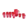 Cervé vintage red frosted glass orangeade set with fruit decoration