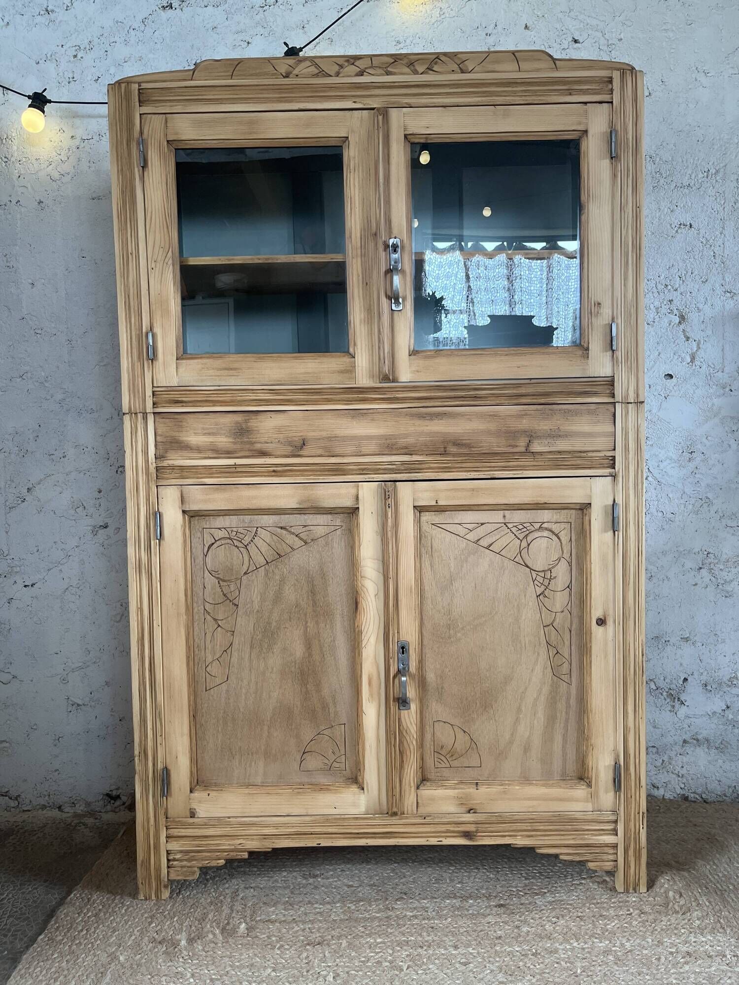 Art Deco sideboard in fir wood