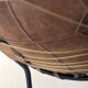 Fauteuil design en daim marron circle ballon de Lusch & Co, Allemagne 1970