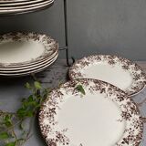Sarreguemines earthenware dessert plates