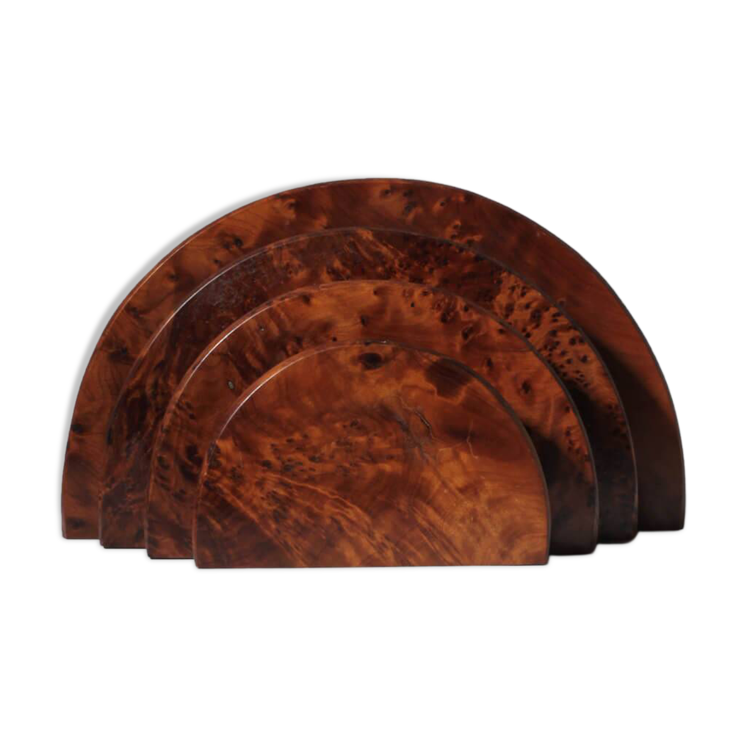 Art Deco Burl Wood Letter Holder