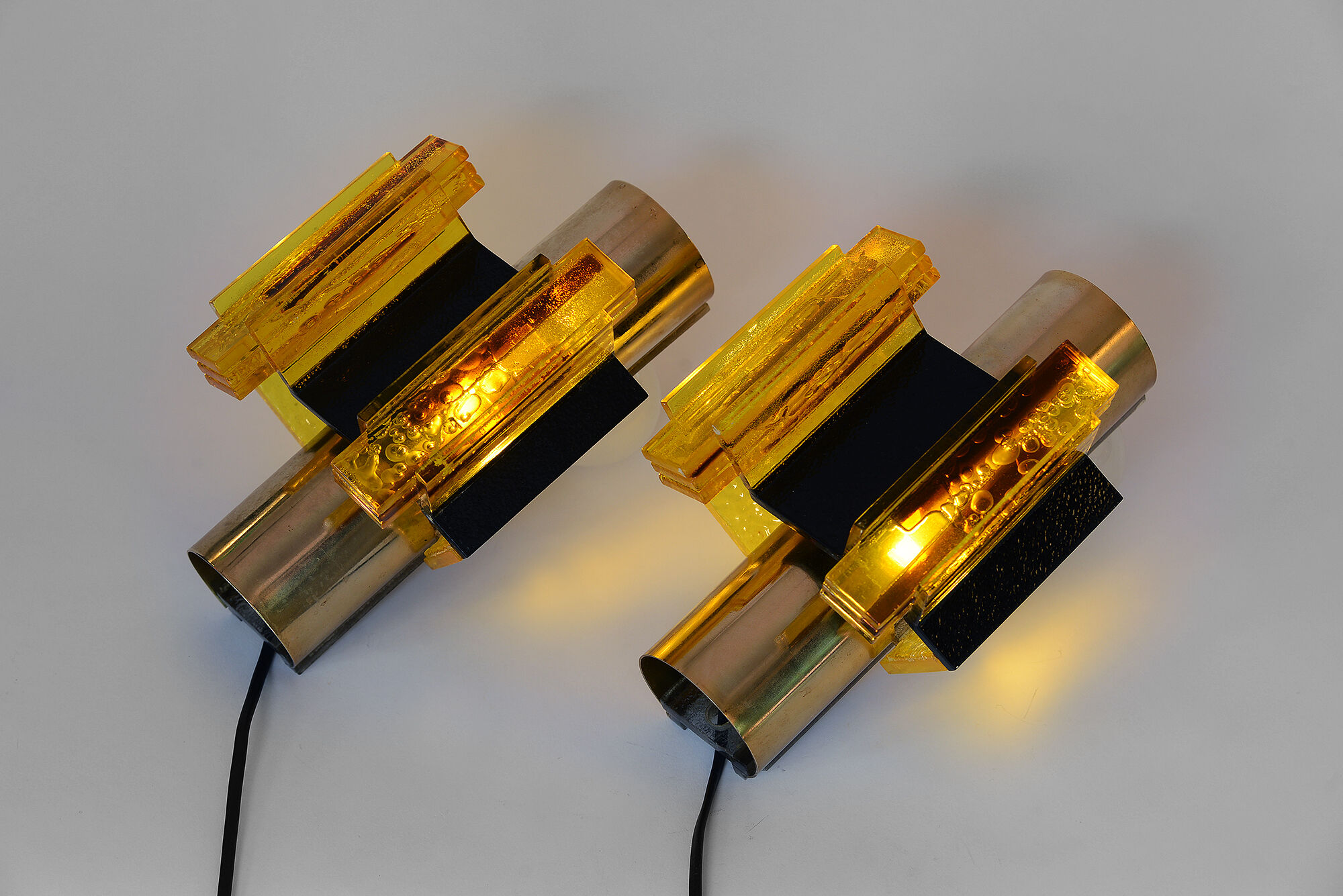 Pair of wall sconces by Claus Bolby for CEBO industries. Denmark 1960s