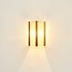 Mid-Century Modern Ice Glass & Brass Wall Light from Kaiser, Germany. 1960s
