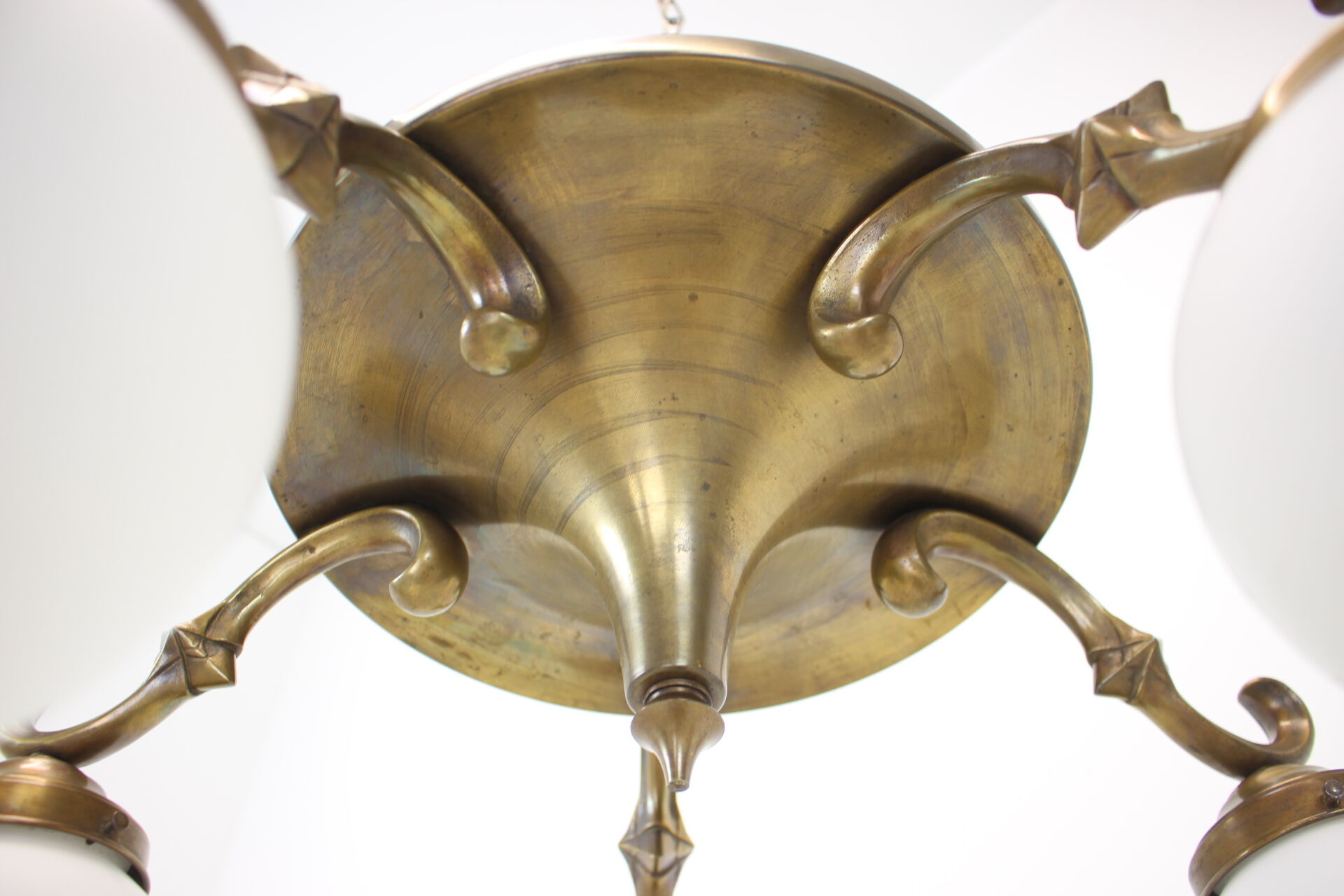 Art deco 5 flamming chandelier 1930s
