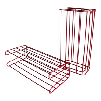 2 metal wall shelves – vintage IKEA 1980s/90s