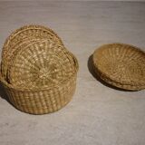 10 coasters in their wicker box