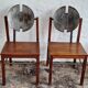 Set of 6 mid century Brutalist teak and steel dining chairs, 1960s
