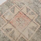 3x13 Pale Red Turkish Vintage Runner Rug, 87x400Cm SK 20299