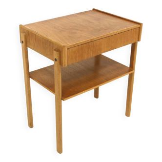 Scandinavian oak bedside table, Sweden, 1960s