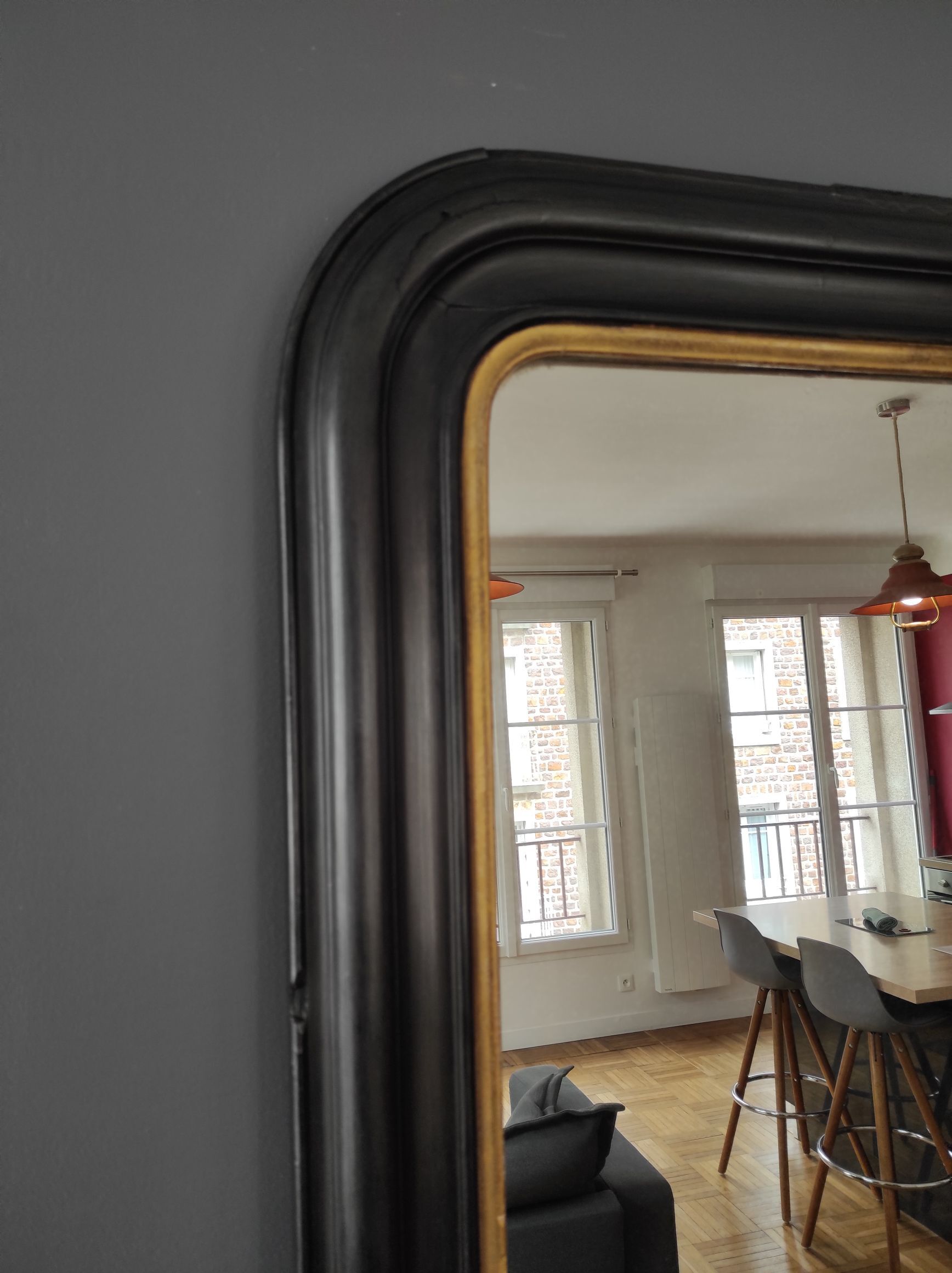Miroir ancien Louis Philippe 98x71 cm