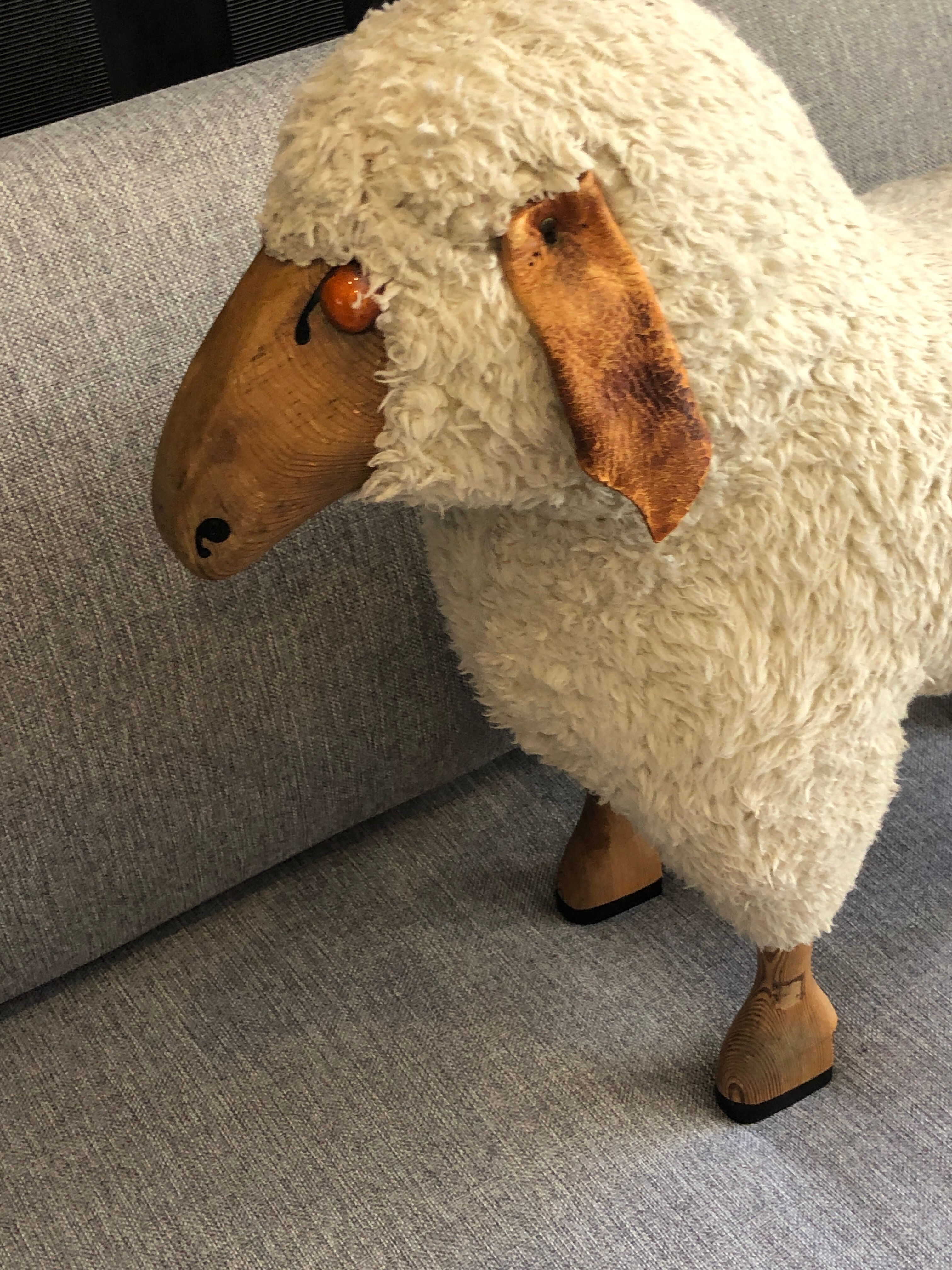 Sheep stool rests foot by Hans Peter Krafft. Edition Meier.
