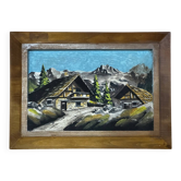 Vintage Carved and Painted Alpine Panel - 23 / 32 cm