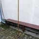 Brass tripod floor lamp