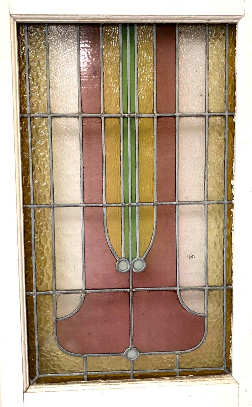 Double Art Deco stained glass partition doors from the 20th century