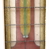 Double Art Deco stained glass partition doors from the 20th century