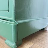 Louis Philippe chest of drawers with solid wood and marble top