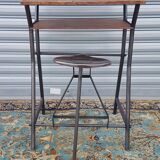 Architect's desk with integrated stool