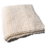 Couverture en mohair crème faite à la main – Plaid de luxe doux – 1,2 x 2 m