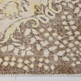 6x9 Vintage Ivory & Pastel Yellow Handmade Wool Persian Area Rug,169x259 Cm