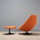 Artifort F588 armchair vintage design by G. Harcourt with footrest 1960s