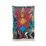 Handmade wool Berber rug 155 X 100 CM