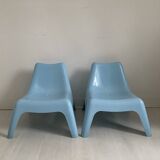 Pair of Bunso children's outdoor armchairs by Ikea Design Thomas Sandell