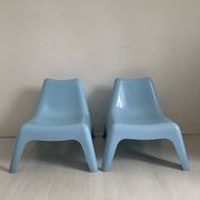 Pair of Bunso children's outdoor armchairs by Ikea Design Thomas Sandell