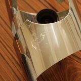 pair of chrome wall lights