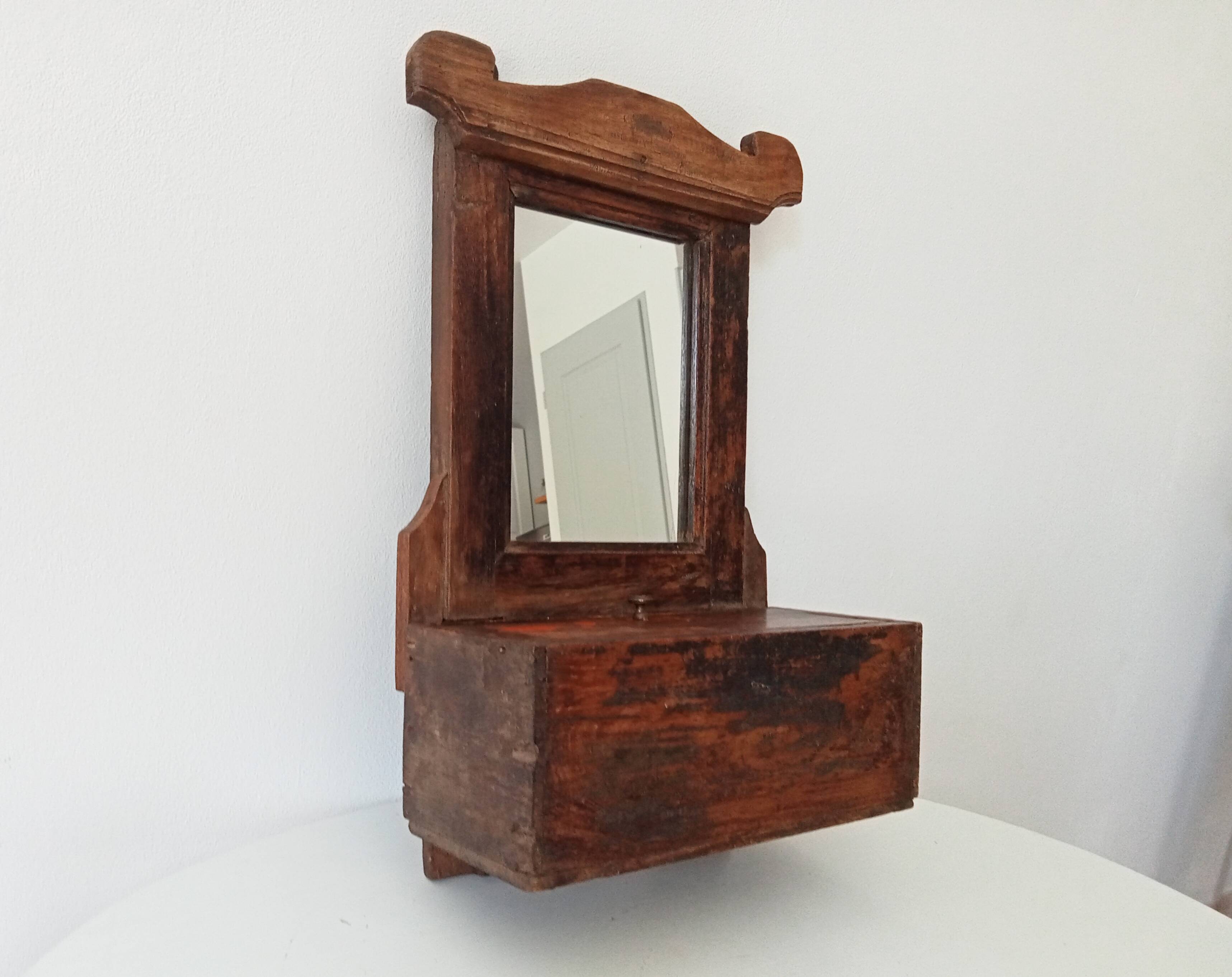 Antique Hindu barber's mirror
