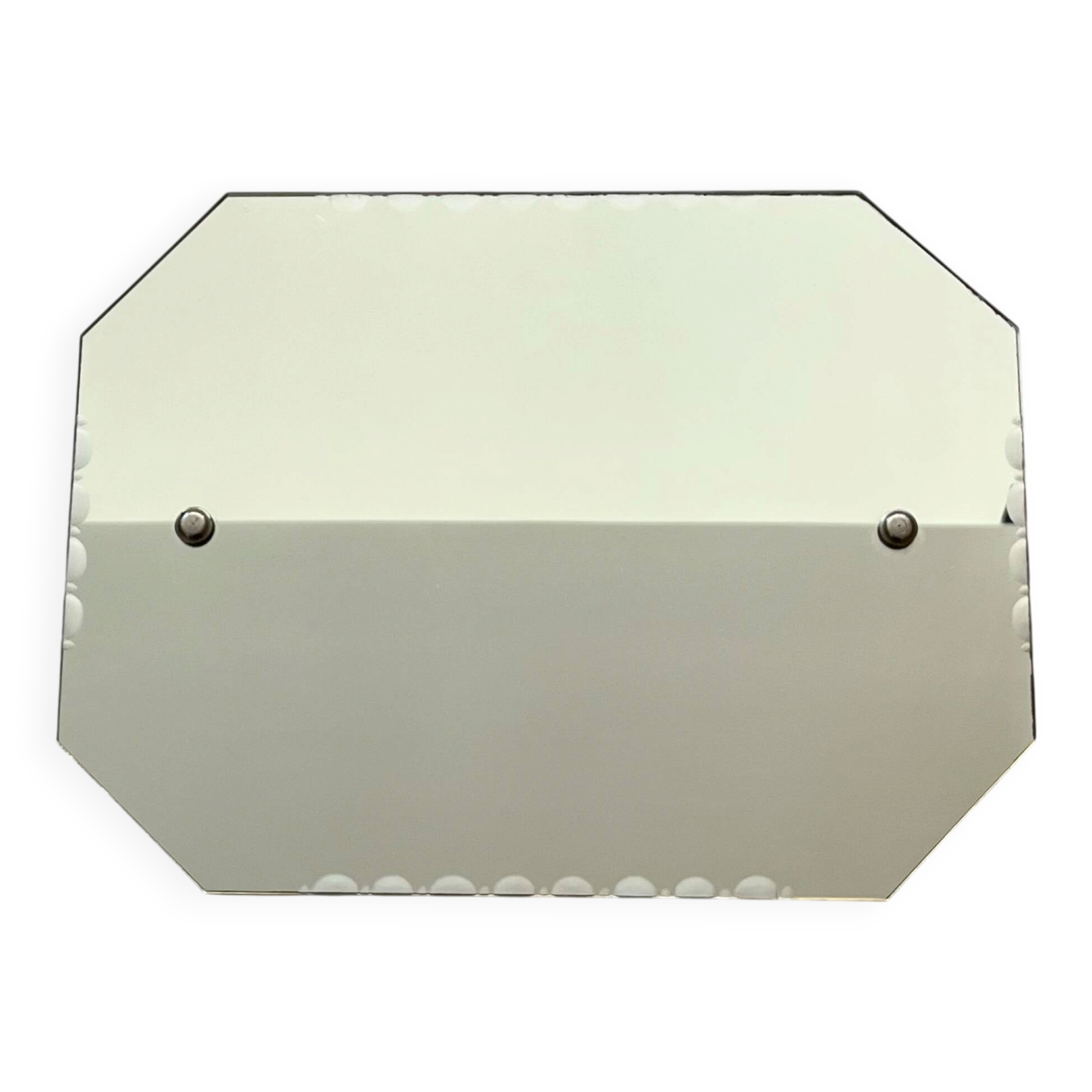 Small bevelled wall mirror from the 1940s.