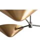 1950s Mid Century Brass Simms 3-Light Sputnik Chandelier – Curved Arm Linea