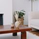 Brutalist coffee table in solid oak